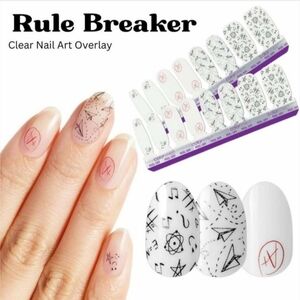 Color Street Rule Breaker Clear Nail Art Overlay with Designs